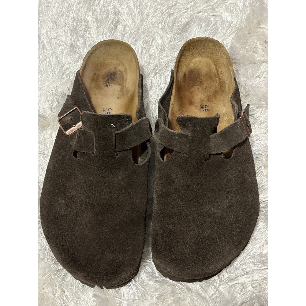 Birkenstock Boston Dark Brown Suede Clogs Mens Size 13 Made in Germany Gorpcore